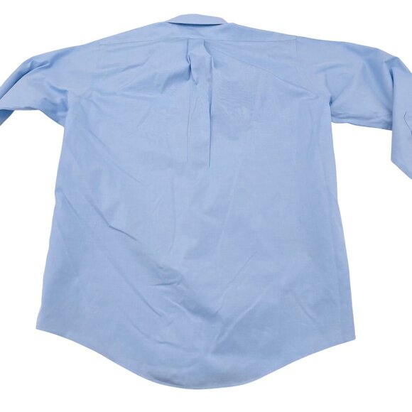 Brooks Brothers Mens Blue Non-Iron All-Cotton Traditional Fit Shirt 15.5-33 - Picture 3 of 4